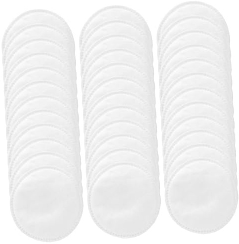 VILLCASE 100 Stück Runde Weiße Wattepads aus Vliesstoff Feuchtigkeitsspendend und Tragbar für Make Up Entfernung und Reisen