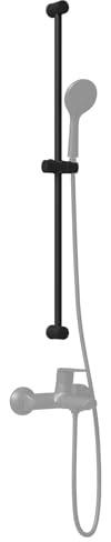 vidaXL Duschkopfhalter Schwarz 101 cm Edelstahl, Verstellhalterung, leicht zu reinigen, platzsparende Duschvorrichtung, rostfrei, drehbar 360°