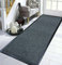 TrendMakers Small ANTHRACITE/BLACK Hardwearing Heavy Duty Black PVC Edge Pile Top Rubber Barrier Entrance Door Kitchen Utility Dust Floor Mats Rugs 40cm x 60cm