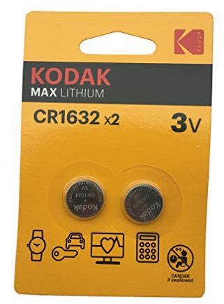 Kodak Max Lithium Cr1632 Battery (2 Pack)