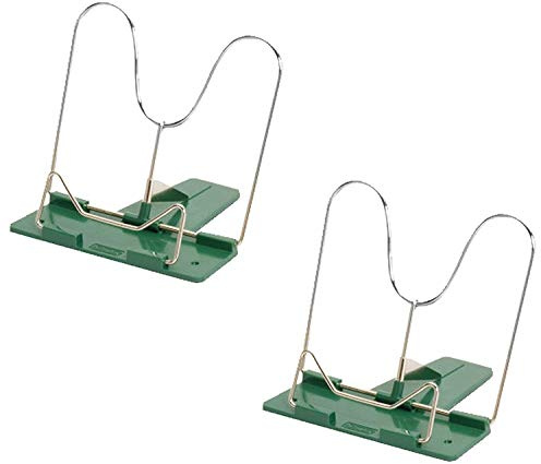 Herlitz Leseständer mit Metallbügel und Kunststoffsocke (Grün, 2 Leseständer)