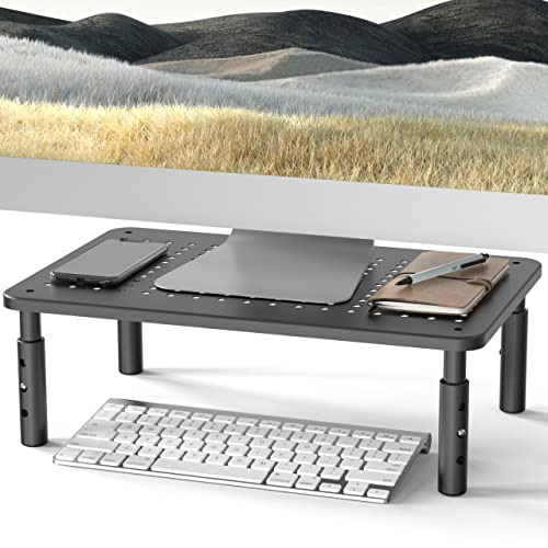 PUTORSEN Soporte de Monitor pc de Premium - Elevador de Monitor Ajustable 3 Alturas para Laptop, Ordenador, PC, Impresora, Soporte Metálico Ergonómico de Escritorio para Monitor