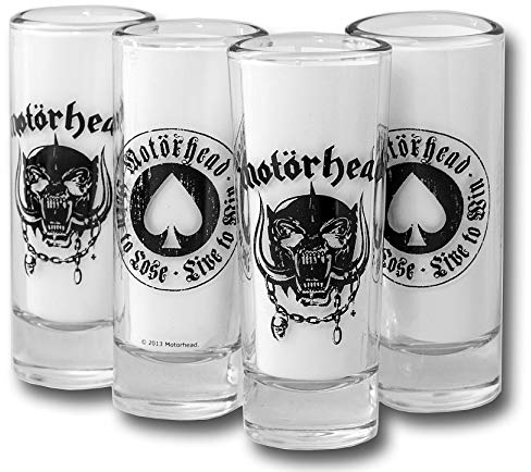 Motörhead Schnapsgläser 4-er Set - 4-teilig, transparent, Bedruckt, Glas, in Geschenkverpackung.