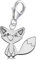 Goldene Hufeisen Fuchs Karabiner Charm Anhänger für Bettelarmband oder Charmkette Charmträger 925 Silber Tiere