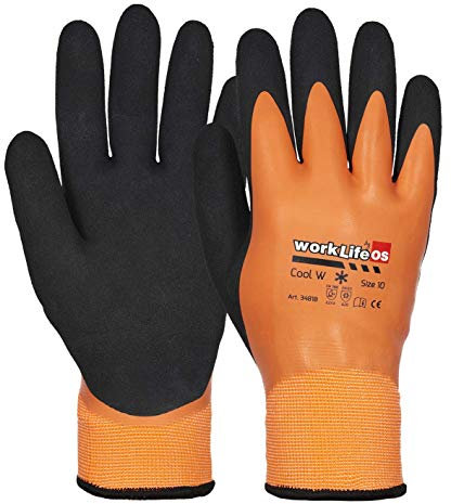 HandschuhMan. Arbeitshandschuhe Winter komplett gefüttert, Thermo wasserdicht Gr. 8-12 (9/L)