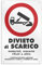 Cartello - DIVIETO di SCARICO (Verticale)