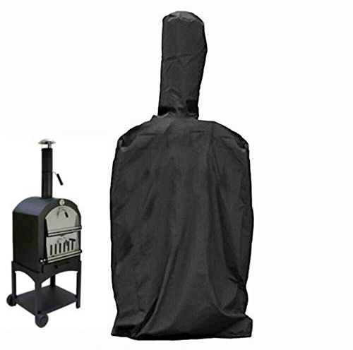 Housse pour Four À Pizza Extérieur,Couverture De Protection pour Barbecue avec Cordon De Serrage,Imperméable,Contre Intempéries,210D Oxford Noir 160X37X50Cm