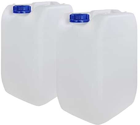 Bidón Garrafa Plástico 20 litros apilable. Apta para uso alimentario. Homologación para transporte ADR. (2 Unidades).