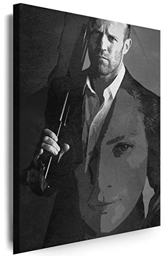 Myartstyle - Bilder Jason Statham 60 x 40 cm Leinwandbilder XXL - 1 Teilige Wandbilder Film Popular Movies Kunstdrucke w-P-2053-13