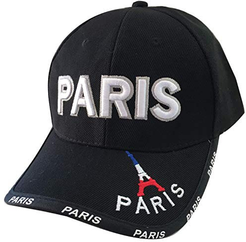 Vianaya Cap Paris Eiffelturm – Schwarz – Jugendlicher und sportlicher Stil – Paris und Mini Eiffelturm bestickt