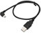Fdit Câble USB-A vers Mini USB-B Câble de Données Coudé Mâle vers Mâle Cordon de d'alimentation à Angle Gauche pour PC