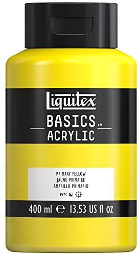 LIQUITEX Basics Acrylic Paint, Primary Yellow, 400 ml Bottle
