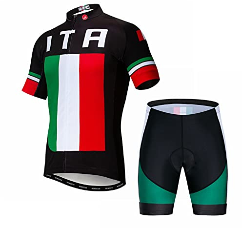 Weimostar Radtrikot Shorts Set Gefüttert Herren Radtrikot Anzug Hemd Rennrad Bekleidung MTB Mountain Outfits Italien L