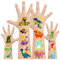 LEADTEAM 20 Blätter Dino Tattoo Kinder, Glitter Tattoo Dino Aufkleber Dino Sticker Dinosaurier Spielzeug Kinder Tattoo Jungen, Dino Party Dino Geschenk Geburtstagsdeko Mitgebsel Kindergeburtstag Deko