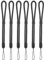 cobee Lanière de dragonne à main, 6 lanières de dragonne en nylon réglables Sangles de poignet pour téléphone portable Caméra Clés USB Portefeuille Insigne d'étiquette de nom d'identification(noire)