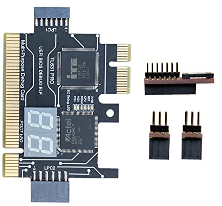 TL611 PCI-E LPC Motherboard Tester PC Diagnostic Card Module Board Test Measuring Module PC Computer Mother Board Debug Post Card Analyzer Debug Cards for Laptop Desktop