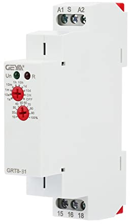 Jadeshay Relé Temporizador 220v GRT8-B1 Temporizador Digital Relé de Tiempo de Retardo Apagado Relé de Retardo Tipo de Riel DIN AC 220V