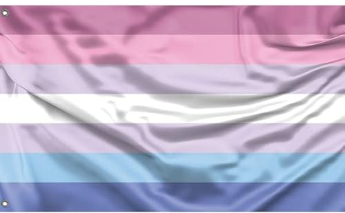 Bigender Pride Flagge, einzigartiger Designdruck, hergestellt in der EU (90 x 150 cm)
