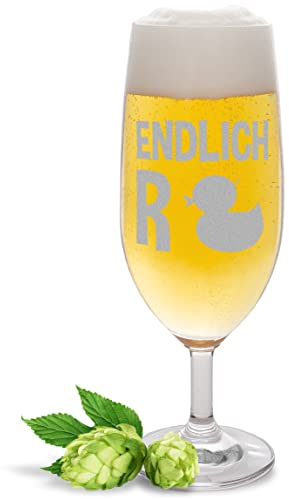 JUNIWORDS Biertulpe mit Gravur, Endlich R(ente), Bierglas (1000285)