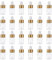 Bamboopack 24 PCS 3ml/0.1oz Empty Mini Clear Glass Dropper Bottles Essential Oil Makeup Cosmetic Lotion Sample Vials Dispenser Containers Storage with Gold Head Glass Dropper