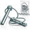 PD® Klappsplinte 10mm mit Sicherungsstift (DIN 11023) | Splint aus galvanisch verzinktem Stahl | Sicherungssplint für Traktoren, Lastwagen und als Befestigungselement | Ringsplinte verzinkt | 25 Stück