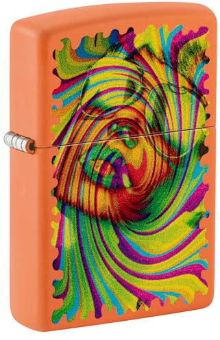 Zippo Sturmfeuerzeug - Sunglasses Woman, Orange Matte, Color Image - Nachfüllbar - Wiederverwendbar - Windfestes Design - Geschenkbox - Made in USA