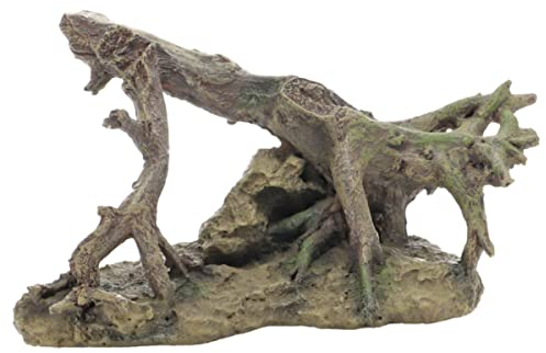 Hobby Aquaristik River Root 2 I 34,5 x 20,5 x 18 cm I Natürliches Aussehen I Integrierte Höhle als Versteckmöglichkeit I Keinen Einfluss auf die Wasserqualität