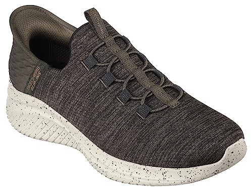 Skechers Herren Ultra Flex 3.0 Right Away Sneaker, olivgrün, 41 EU