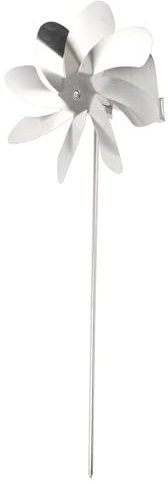 PenRux Girouette Pivotante en Métal, Girouette à Rotation à 360 Degrés, Résistante à l'Eau, en Acier Inoxydable Argenté pour Décoration Extérieure