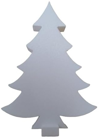 ALBERO DI NATALE IN POLISTIROLO CON BASE, ALTO CM. 120 LARGO CM. 60 SPESSORE 7,5 CM. SI PRESENTA IN 2 PEZZI AD INCASTRO, + BASE DECORAZIONE NATALIZIA CASA NEGOZIO SCUOLA