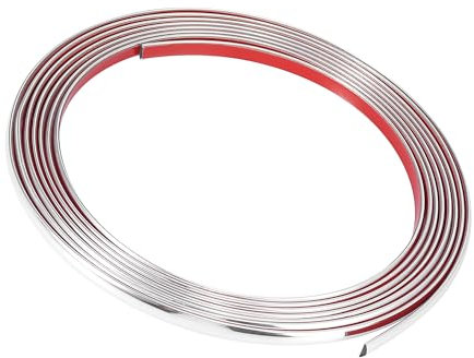 Hihaha 5m PVC Chrome Trim Strip Car Door Edge Decorate/1 Pcs Silver Tone