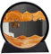 Sablier rond 3D en mouvement de paysage de sable de montagne, jaune
