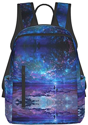 ObabO Leichter Freizeit-Rucksack, Laptop-Rucksack, Reisetasche, Mehrzweck-Rucksack, Unisex, tragbar, bequem, Nordlichter, One size