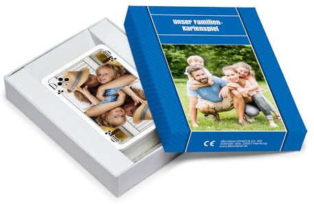MEINSPIEL - Personalisiertes Skat Kartenspiel - Eigene Fotos auf den Karten - Individuelles Fotogeschenk für Erwachsene und Kinder - Französisches Design - Gesellschaftsspiel für die Familie