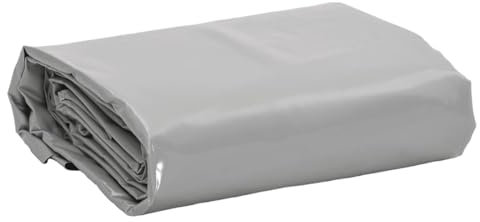 Abdeckplane Grau 4x6 m 600 g/m², LAPOOH Gewebeplane, Plane Wasserdicht, Abdeckfolie, Bauplane, Tarpaulin, Allzweckplane, Gartenplane, Zeltplanen - 156114