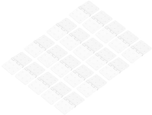 sourcing map RC Hinges 1.4 Inch x 0.8 Inch Adjustable Model Airplane Remote Control Aircraft Wings Parts Square Plastic Loose-Leaf 20 Pcs