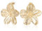 Blumen Ohrringe Gold mit Anhänger - Vergoldete Dicke Boho Statement Ohrringe für Damen und Frauen - Hängend, Weihnachtsohrringe