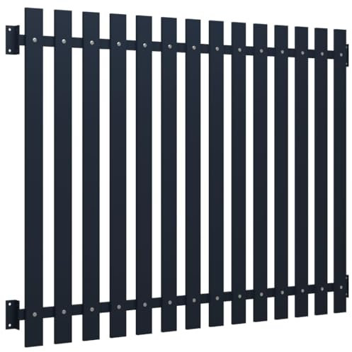 Gartenzaun Deko Hundezaun Camping Hundezaun Garten Hundegitter Wohnung - Zaunfeld Anthrazit 170,5x170 cm Pulverbeschichteter Stahl für Terrasse Wohnung Garten Draußen