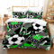 BNREDA Fußball Bettwäsche 135x200, Weiche Komfort Mikrofaser Fußball Motiv Drucken Bettwäsche Set,mit Reißverschluss Fußball Bettwäsche Und 2 Kopfkissenbezügen 50 X 75 (Fußbal-B, 135x200cm)