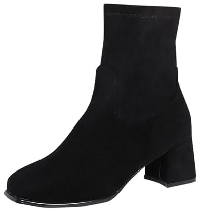 BGFIPAJG Regali Di Natale Donna Stivaletti Zeppa Donna Pelle Stivali Donna Gambale Largo Stivali Da Donna Con Tacco Alto Stivali Sopra Il Ginocchio Con Tacchi Alti