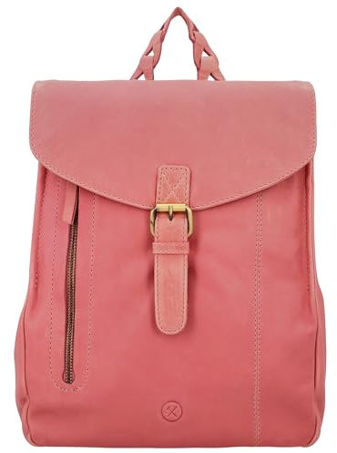 Hide & Stitches Rucksack, robuster Rindsleder, verstellbare Schultergurte, Haupt- und Vordertasche mit Reißverschluss, Handgriff, Daydream-Kollektion