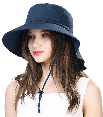 Comhats Sun Hats Women UV Protection UPF 50 Wide Brim Gardening Hats with Neck Flap