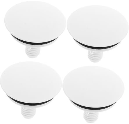 Operitacx 4piezas Tapones Agujero Fregadero Abs Resistentes Cubiertas Decorativas Blancas Para Cocina y Baño Instalación Fácil