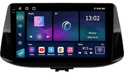 Android 13 2 DIN Car Radio Stereo para Hyundai i30 2017-2018 9 Pulgadas Autoradio con WiFi GPS Rear View Camera RDS FM BT DVR SWC Ventilador de refrigeración(2+32G)