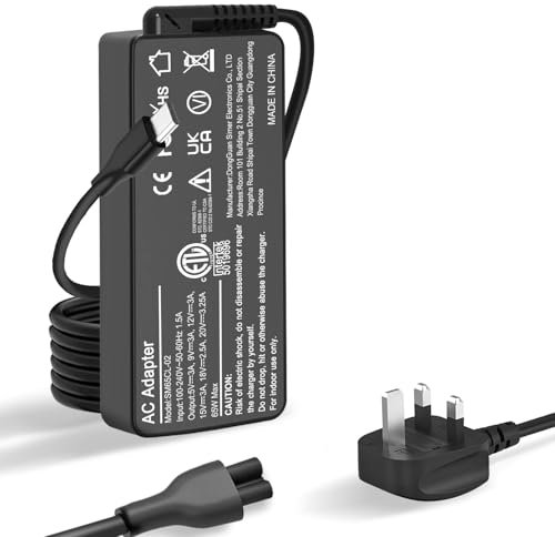 ZJWDATG 65W USB C Type C Laptop Charger Compatible With Lenovo Chromebook 100E 300E 500E ThinkPad T480 T490 T580 E580 ADLX65YLC2A ADLX65YCC3A Yoga 920 S730 C930 Etc