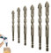 4 Flute Drill Bits Brocas para Concreto Eccentric Twist Drill Bit Set (4/5/6/8/10/12mm) - Four-Flute Sawtooth Heavy-Duty Carbide Tip Multifunction for Metal Wood Stone Glass Concrete
