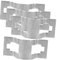 HAMPPLIES 4Pcs Scaffolding Fixing Clamps Durable Scaffold Connectors Easy Installation Double Ear Design for Secure Support and Load Bearing