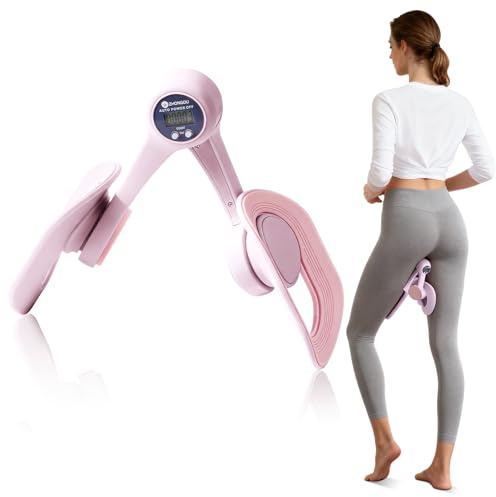 Beckenbodentrainer für Frau, Oberschenkeltrainer, Beintrainer Po Beinpresse Oberschenkel, Beckenboden Beckenbodentraining Beine Trainingsgerät für Zuhause,Sport-Schlankheitstraining (Rosa)