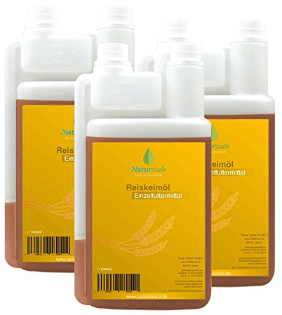 Naturzade Reiskeimöl Einzelfuttermittel Pferde 3 Liter Dosierflasche