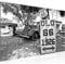 Runa Art Wandbild XXL Auto Route 66 Wohnzimmer 200 x 80 cm Schwarz Weiss 5 Teilig - Made in Germany - 609855c